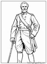 Lee Robert Drawing Easy Coloring Pages General Cw Portrait Template  sketch template