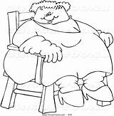 Old Fat Woman Coloring Page Pages sketch template