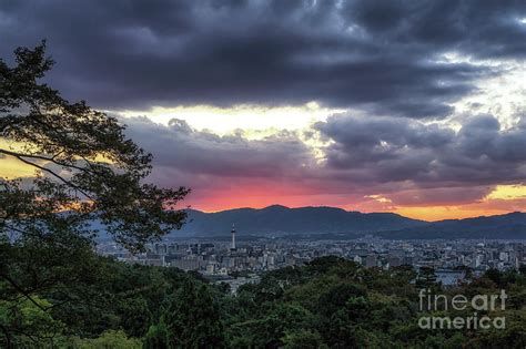 Kyoto City during sunset Photograph by Aaron Choi - Fine Art America