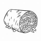 Burrito coloring Page – Coloring Corner sketch template