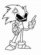 Sonic EXE coloring pages sketch template