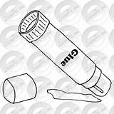 Glue Stick Coloring Page sketch template