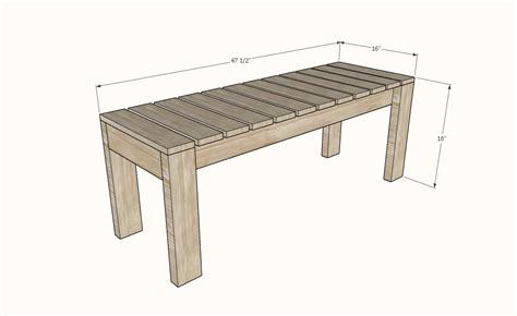 Simple Outdoor Dining Bench | Ana White