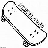 Normal Skateboard coloring page sketch template