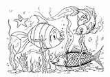 Fish Pond Coloring Page sketch template