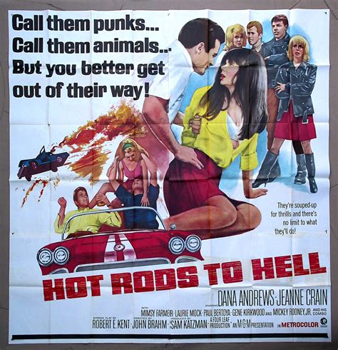 HOT RODS TO HELL * CineMasterpieces 6SH ORIGINAL MOVIE POSTER CARS ...