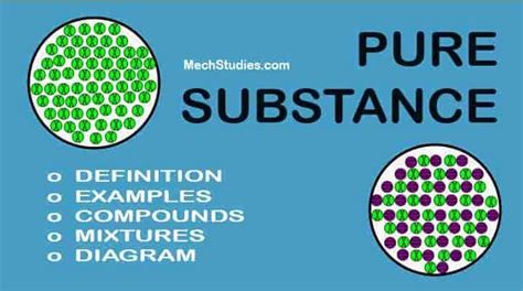 What is a pure substance definition examples compounds mixtures diagram ...