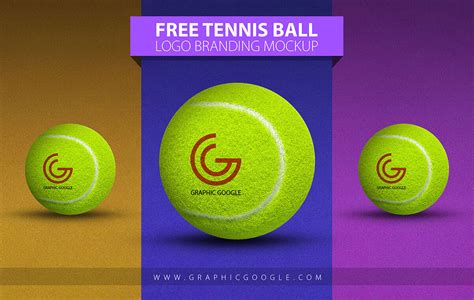 Tennis Ball Logo Branding Mockup with Realistic Texture (FREE) - Resource Boy