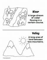 Landforms Label Coloring Color Drawing Plateau Pages Kids Own Worksheet  sketch template