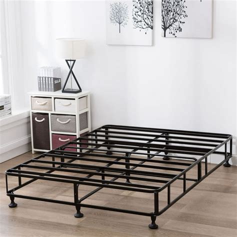 Uenjoy 8 Inch High Smart Box Spring Metal Bed Frame Mattress Foundation Strong Metal Structure ...