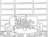 Chair With Table In Living Room coloring page  Download Print Or sketch template
