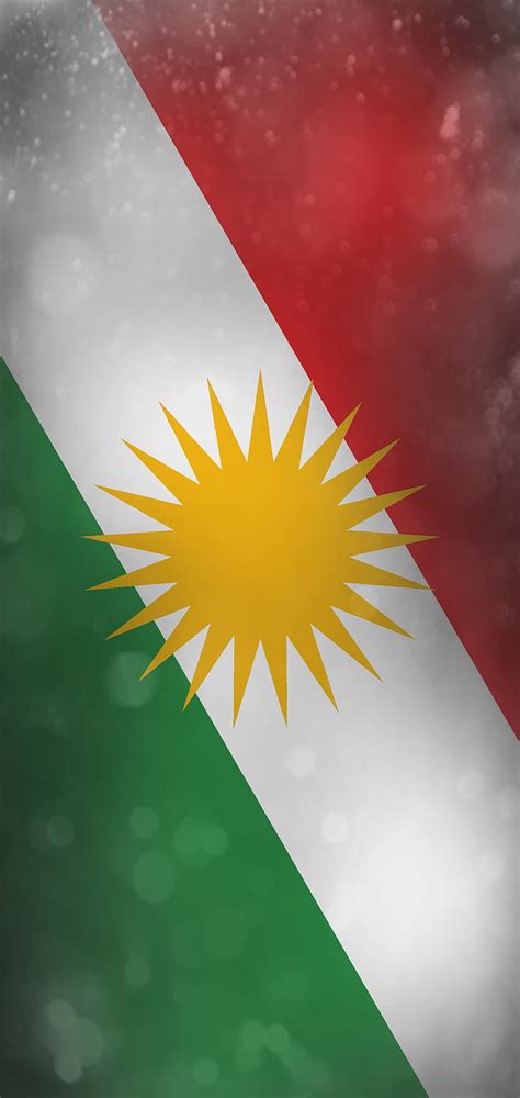 Kurdistan flag, red, green, yellow, draw, kurd, nice, HD phone ...