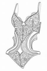 Lingerie Coloring Pages sketch template