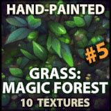 Grass Magic Forest Floor: 10 Textures (Hand-painted, Seamless ...