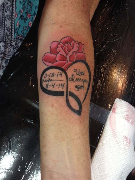 I just got this tattoo in memory of my parents. I lost them both last year. I'm so happy wi ...