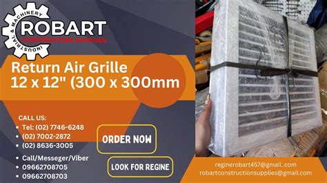 Return Air Grille 12 x 12" (300 x 300mm, Commercial & Industrial ...