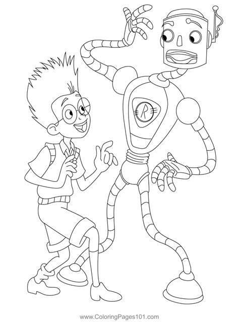 Robinson Family Robot Coloring Page for Kids - Free Meet the Robinsons Printable Coloring Pages ...