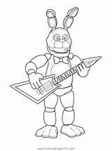 Withered bonnie Fnaf coloring Page For Kids free Five Nights At Freddy  sketch template