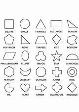 Geometric Shapes Coloring Pages For Kids sketch template