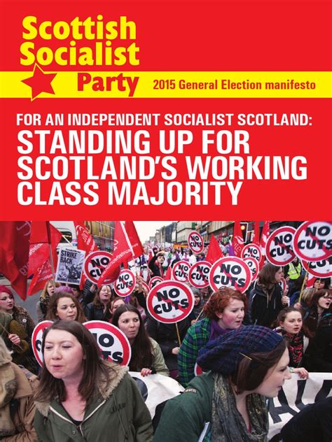 Scottish Socialist Party Launches 2015 Manifesto | PDF | Welfare | Taxes