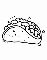 Taco Coloring Pages Free Printable PDF sketch template