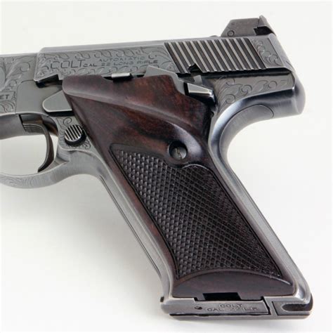 Colt Woodsman Third Generation Rosewood Grips Checkered w/Right Handed ...