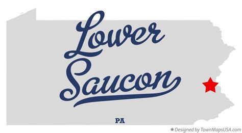 Map of Lower Saucon, PA, Pennsylvania