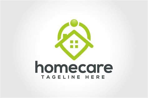 Home Care | Creative market, Home logo, Business card logo