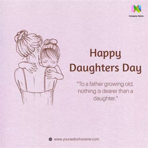 Daughter's Day Greeting Card Templates - PhotoADKing