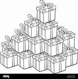 Presents coloring Page Hi Res Stock Photography And Images  Alamy sketch template