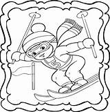 Skiing Coloring Book  Easy And Fun For Kids sketch template