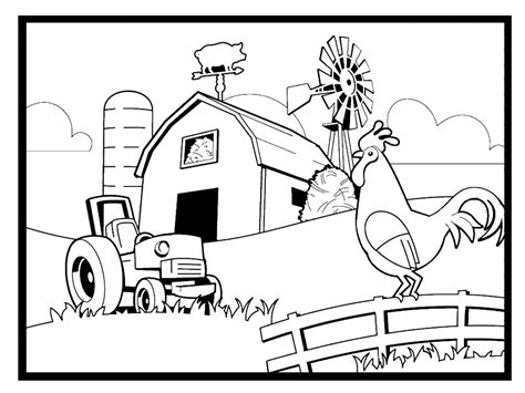 Get Farmyard Farm Animals Coloring Pages Background - COLORIST