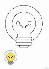 Light Bulb Coloring Pages For Kids Download Print sketch template