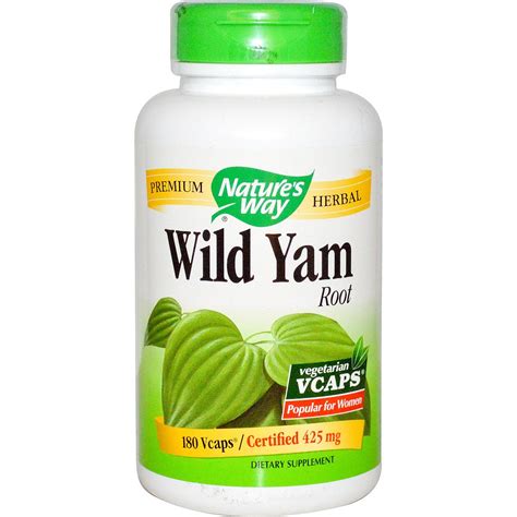 Nature's Way, Wild Yam Root, 425 mg, 180 Vegan Capsules | Wild yam ...