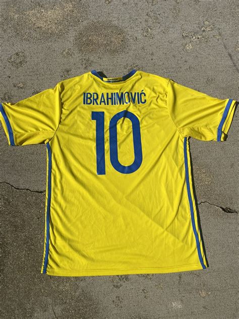 Adidas Sweden Home Kit Zlatan Ibrahimovic Jersey | Grailed