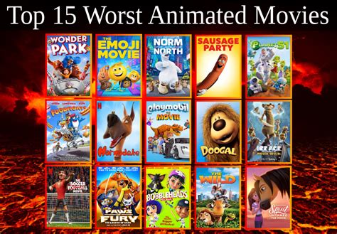 My Top 15 Worst Animated Movies by jacobstout on DeviantArt