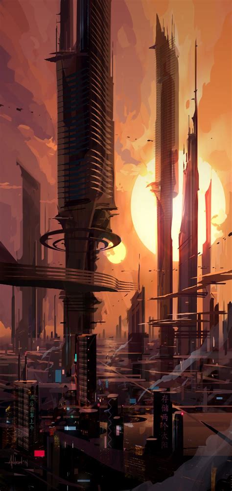 Towers by Andead on deviantART | Sci fi concept art, Sci fi city ...