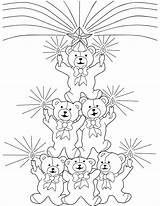 Christmas Tree Teddy Bears sketch template