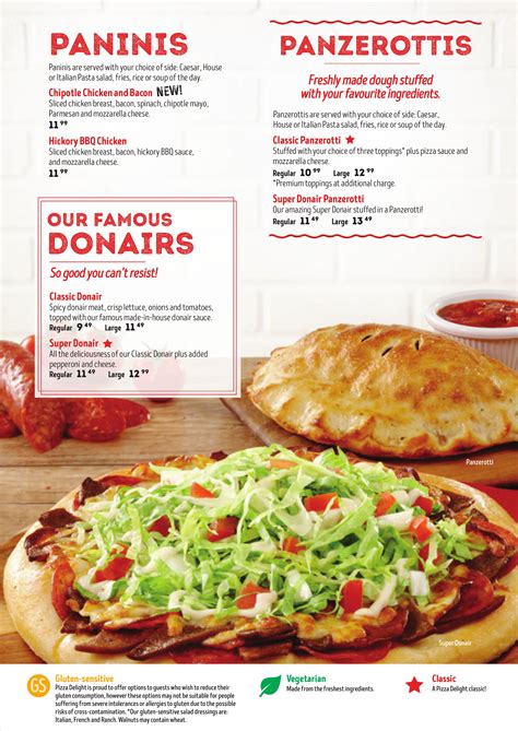 Menu - Shediac NB's Pizza Delight | Sirved