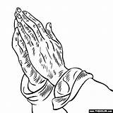 Open Praying Hands Coloring Page Pages sketch template