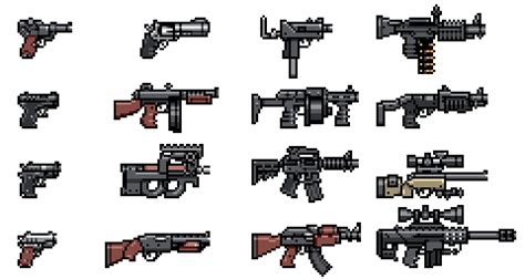 tributegames: pixeltao: Here’s a few “classic” guns I drew for ...