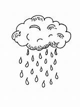 Rain Falling Coloring Pages sketch template