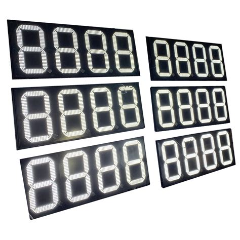 Outdoor advertising price display for pylon sign petrol led gas station signs - 12inch 8888 ...