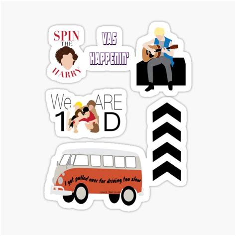 "One Direction Sticker Sheet " Sticker for Sale by Taliaisweird | Redbubble