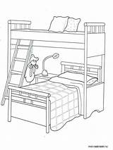Furniture coloring pages sketch template