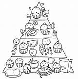 Food Pyramid For Coloring Pages sketch template