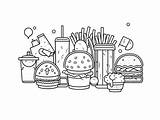 Fantastic Fast Food Coloring Sheet  Page sketch template