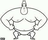 Dumo The sumo wrestler coloring Page Printable Game sketch template