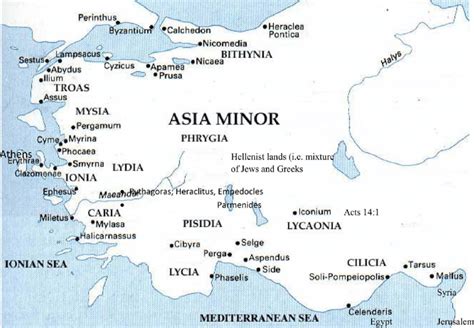 Biblical Map Of Asia Minor - United States Map