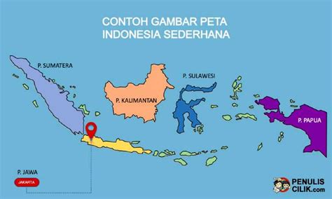 Contoh Gambar Peta Indonesia Sederhana dan Cara Membuatnya - Penulis Cilik